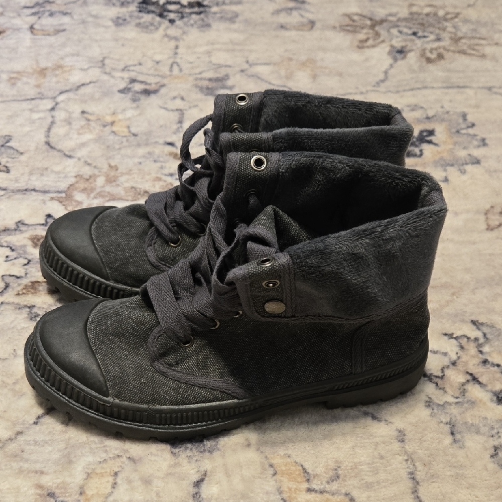 New Without Rags Very G Versatile Gray Combat Boots - Picture 3 of 10